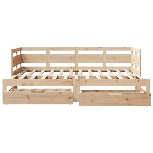 Dnevni krevet na razvlačenje s ladicama bez madraca 90x200 cm - Prirodna 90 x 200 cm Cijena