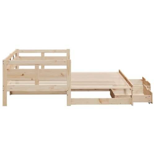 Dnevni krevet na razvlačenje s ladicama bez madraca 90x200 cm - Prirodna 90 x 200 cm Cijena