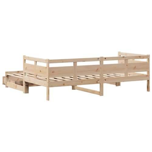 Dnevni krevet na razvlačenje s ladicama bez madraca 90x200 cm - Prirodna 90 x 200 cm Cijena