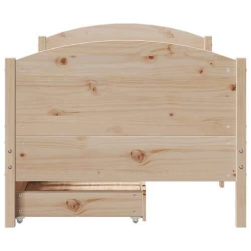Okvir kreveta bez madraca 75 x 190 cm od masivne borovine - Prirodna 75 x 190 cm Cijena