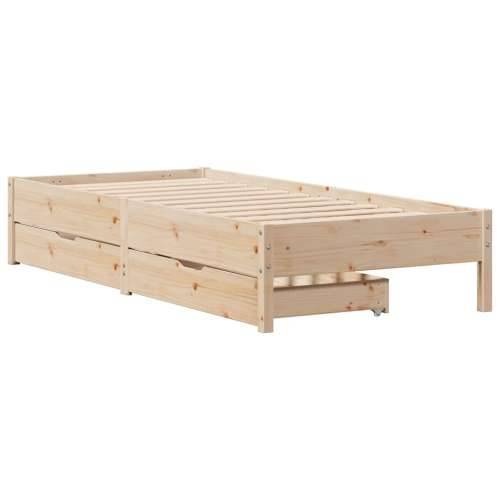 Okvir kreveta bez madraca 90 x 200 cm od masivne borovine - Prirodna 90 x 200 cm Cijena
