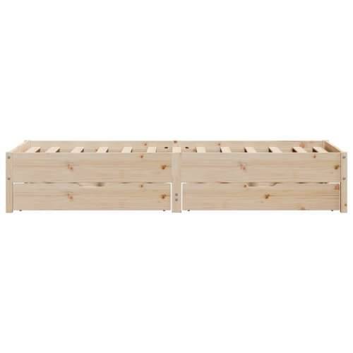 Okvir kreveta bez madraca 90 x 200 cm od masivne borovine - Prirodna 90 x 200 cm Cijena