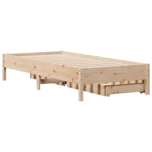 Okvir kreveta bez madraca 90 x 200 cm od masivne borovine - Prirodna 90 x 200 cm Cijena