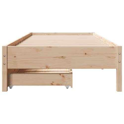 Okvir kreveta bez madraca 90 x 190 cm od masivne borovine - Prirodna 90 x 190 cm Cijena