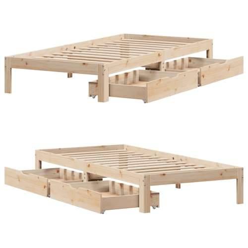 Okvir kreveta s ladicama bez madraca 75x190 cm - Prirodna 75 x 190 cm Cijena