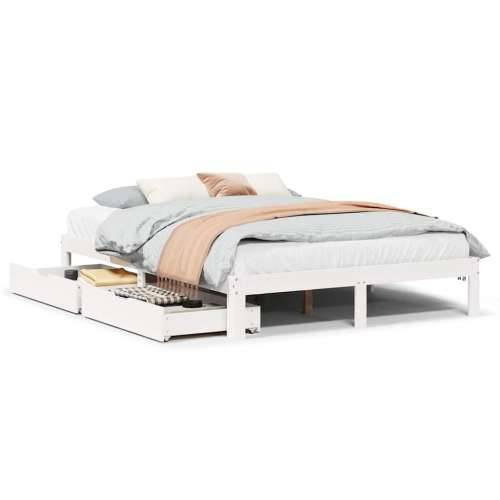 Okvir kreveta s ladicama bez madraca bijeli 135x190 cm - Bijela 135 x 190 cm Cijena