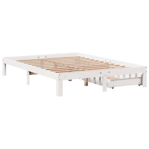 Okvir kreveta s ladicama bez madraca bijeli 135x190 cm - Bijela 135 x 190 cm Cijena