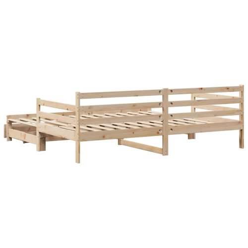 Dnevni krevet na razvlačenje s ladicama bez madraca 90x200 cm - natrual 90 x 200 cm Cijena