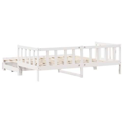 Dnevni krevet na razvlačenje s ladicama bez madraca 90x200 cm - Bijela 90 x 200 cm Cijena