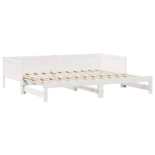 Dnevni krevet na razvlačenje s ladicama bez madraca 80x200 cm - Bijela 80 x 200 cm Cijena