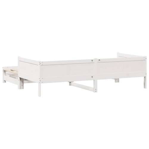 Dnevni krevet na razvlačenje s ladicama bez madraca 80x200 cm - Bijela 80 x 200 cm Cijena