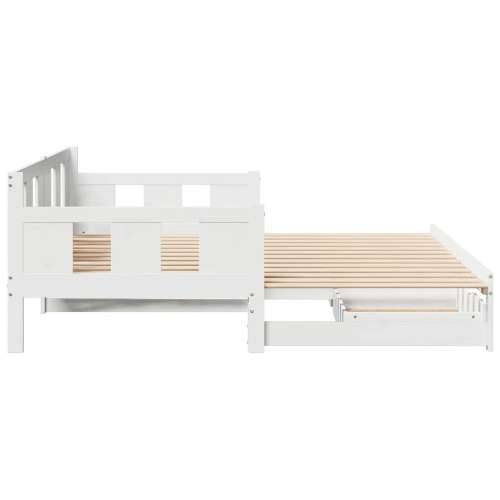 Dnevni krevet na razvlačenje s ladicama bez madraca 80x200 cm - Bijela 80 x 200 cm Cijena