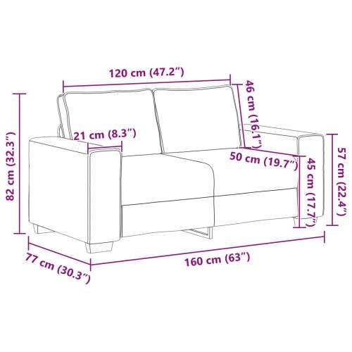 Dvosjed Sofa 120 cm Lan - 2-seater sofa (120 cm) Cijena