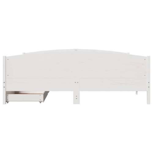 Okvir kreveta bez madraca bijeli 200x200 cm od masivne borovine - Bijela 200 x 200 cm Cijena