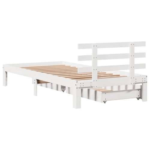 Okvir kreveta s ladicama bez madraca bijeli 90x200 cm - Bijela 90 x 200 cm Cijena