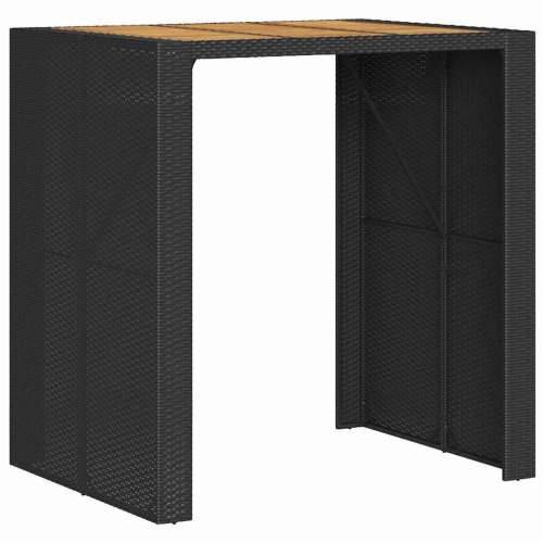 3-dijelni vrtni barski set bez jastuka crni poliratan bagrem - Crna 105 cm 2 Cijena