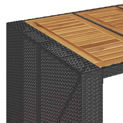 3-dijelni vrtni barski set bez jastuka crni poliratan bagrem - Crna 105 cm 2 Cijena