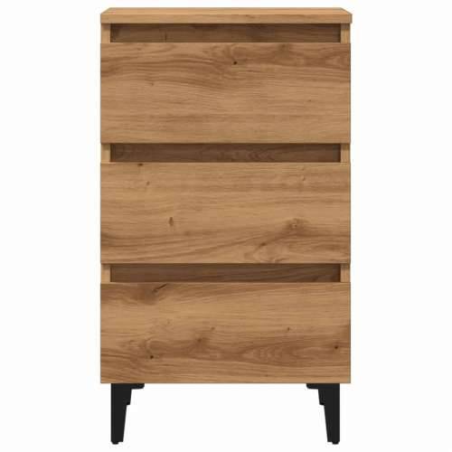 Krevetni ormarić s metalnim nogama Artisan hrast 40x35x69 cm - hrast artisan 1 Cijena