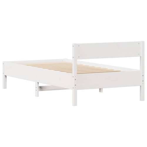Okvir kreveta bez madraca bijeli 90 x 200 cm masivna borovina - Bijela 90 x 200 cm Cijena