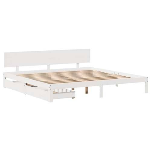 Okvir kreveta s ladicama bez madraca bijeli 200x200 cm - Bijela 200 x 200 cm Cijena
