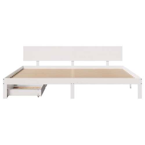 Okvir kreveta s ladicama bez madraca bijeli 200x200 cm - Bijela 200 x 200 cm Cijena