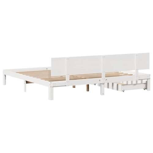 Okvir kreveta s ladicama bez madraca bijeli 200x200 cm - Bijela 200 x 200 cm Cijena