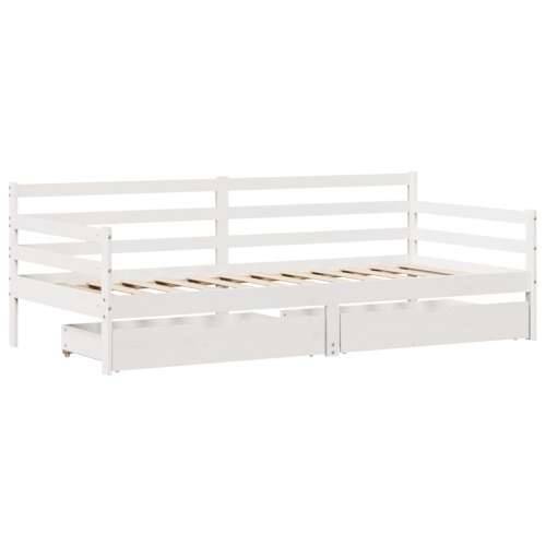 Dnevni krevet s ladicama bez madraca 90x200 cm masivno drvo Cijena