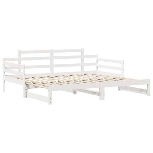 Dnevni krevet na razvlačenje s ladicama bez madraca 90 x 190 cm - Bijela 90 x 190 cm Cijena