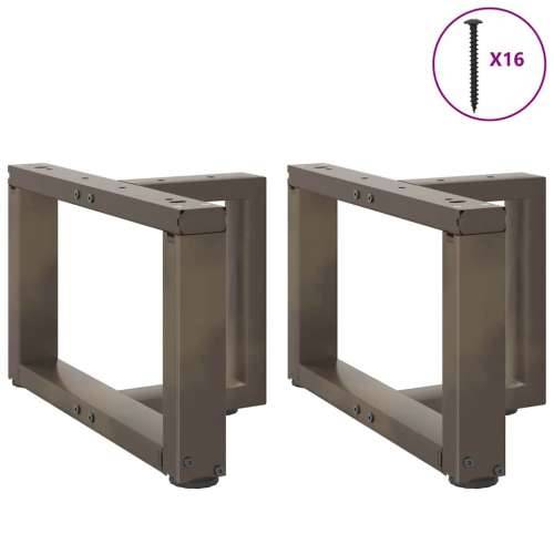 Noge za klub stolić T-oblika 2 kom Crne 40x25x(30-31) cm Čelik - Prirodna 40 x 25 x (30-31) cm 1 Cijena