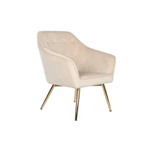 Sjedalo DKD Home Decor Krema zlatan Metal 74 x 74 x 90 cm Cijena