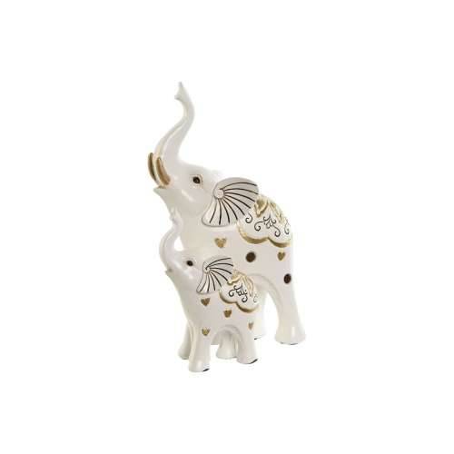 Ukrasna figura Home ESPRIT Bijela zlatan Slon romantični 11 x 8 x 19 cm Cijena