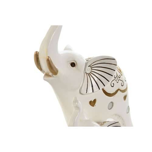 Ukrasna figura Home ESPRIT Bijela zlatan Slon romantični 11 x 8 x 19 cm Cijena