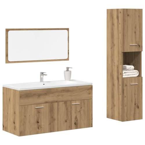 3-dijelni set kupaonskog namještaja käsityöläinen tammi - hrast artisan 90 x 38.5 x 46 cm 1 3 Cijena