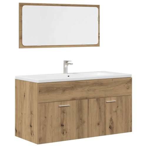 3-dijelni set kupaonskog namještaja käsityöläinen tammi - hrast artisan 90 x 38.5 x 46 cm 1 3 Cijena