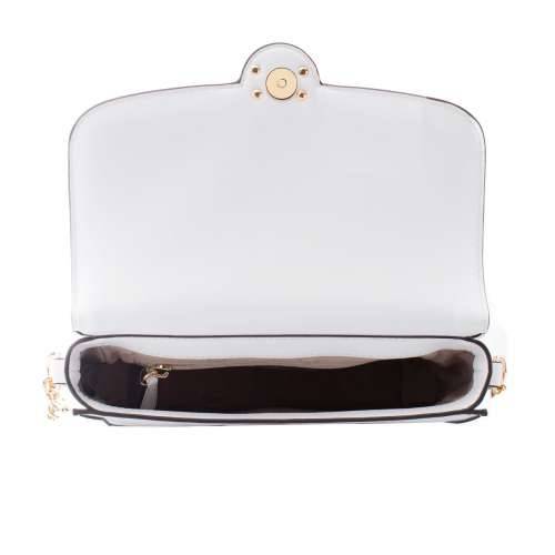 Torba na Rame Michael Kors Leida Bijela 23 x 16 x 7 cm Cijena
