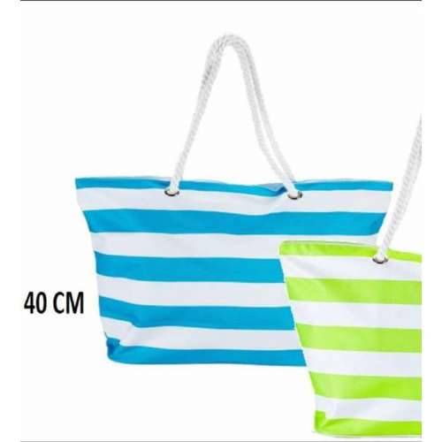 Torba za Plažu Bismark Plava Bijela Oxford 59 x 19 x 40 cm Cijena