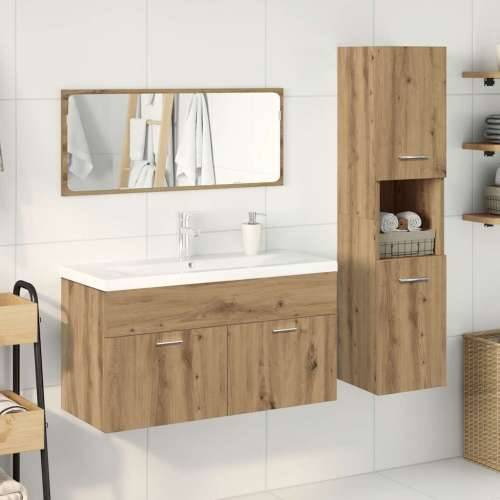 4-dijelni set kupaonskog namještaja käsityöläinen tammi - hrast artisan 90 x 38.5 x 46 cm 4 1 Cijena