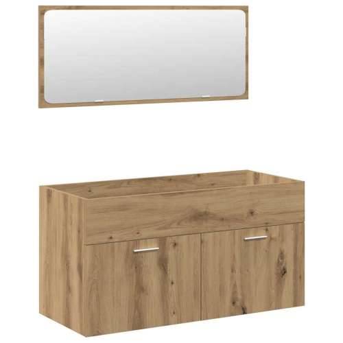 4-dijelni set kupaonskog namještaja käsityöläinen tammi - hrast artisan 90 x 38.5 x 46 cm 4 1 Cijena