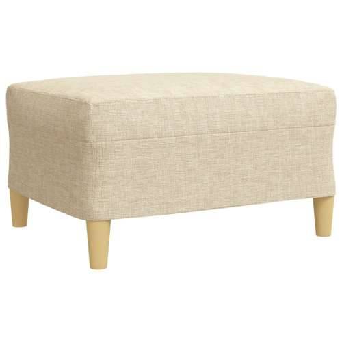 3-dijelni set sofa s tabureom krem od tkanine - Krema S osloncem za noge Cijena