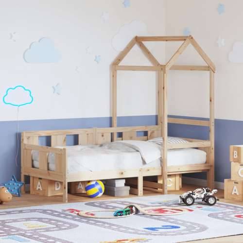 Dnevni krevet s krovom 90 x 190 cm od masivne borovine - Prirodna 90 x 190 cm Cijena
