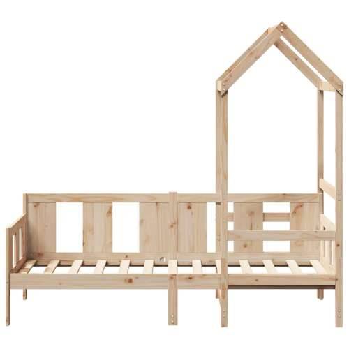 Dnevni krevet s krovom 90 x 190 cm od masivne borovine - Prirodna 90 x 190 cm Cijena