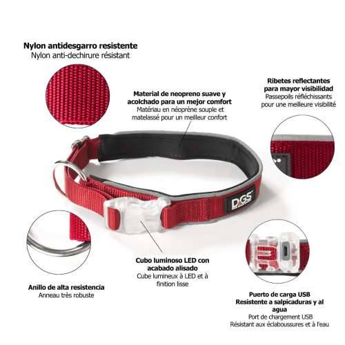 Ogrlica za pse Dog Gone Smart Crvena L Svjetlo Cijena
