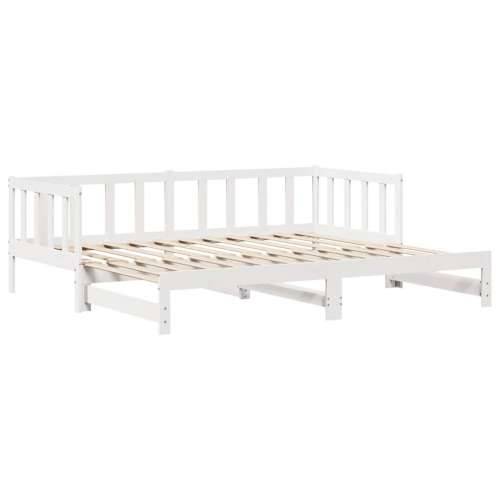 Dnevni krevet na razvlačenje s ladicama bez madraca 90x200 cm - Bijela 90 x 200 cm Cijena
