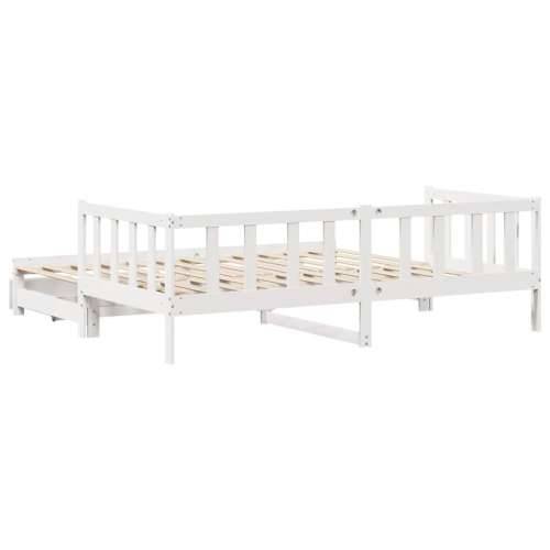 Dnevni krevet na razvlačenje s ladicama bez madraca 90x200 cm - Bijela 90 x 200 cm Cijena