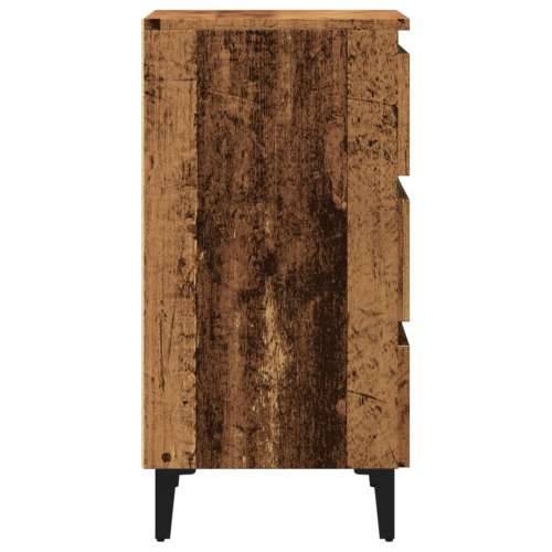 Krevetni ormarić s metalnim nogama staro drvo 40x35x69 cm - Staro drvo 1 Cijena