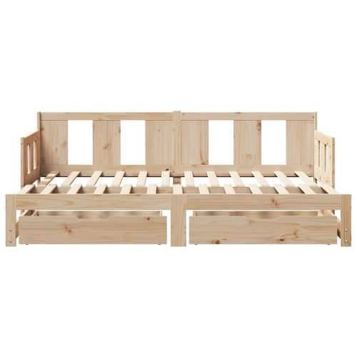 Dnevni krevet na razvlačenje s ladicama bez madraca 90x200 cm - Prirodna 90 x 200 cm Cijena