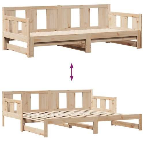 Dnevni krevet na razvlačenje s ladicama bez madraca 90x200 cm - Prirodna 90 x 200 cm Cijena