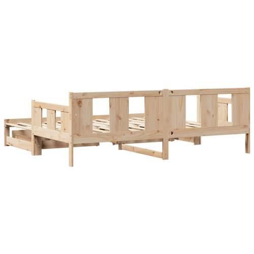 Dnevni krevet na razvlačenje s ladicama bez madraca 90 x 190 cm - Prirodna 90 x 190 cm Cijena