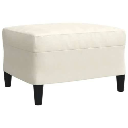 4-dijelni set sofa s jastucima krem baršunasti - Krema S osloncem za noge Cijena