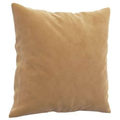 4-dijelni set sofa s jastucima smeđi baršunasti - Smeđa s jastucima i tabureom Cijena